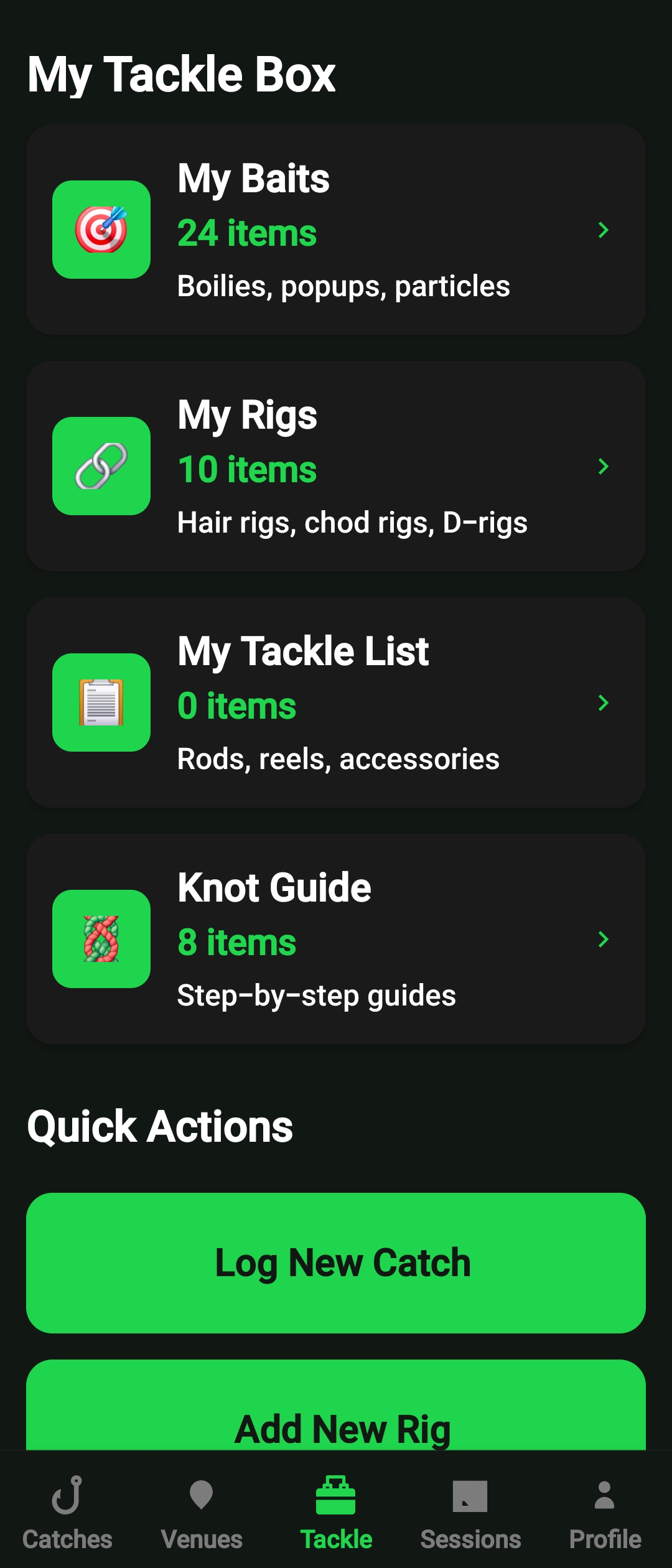 Tackle Box - Gear Management